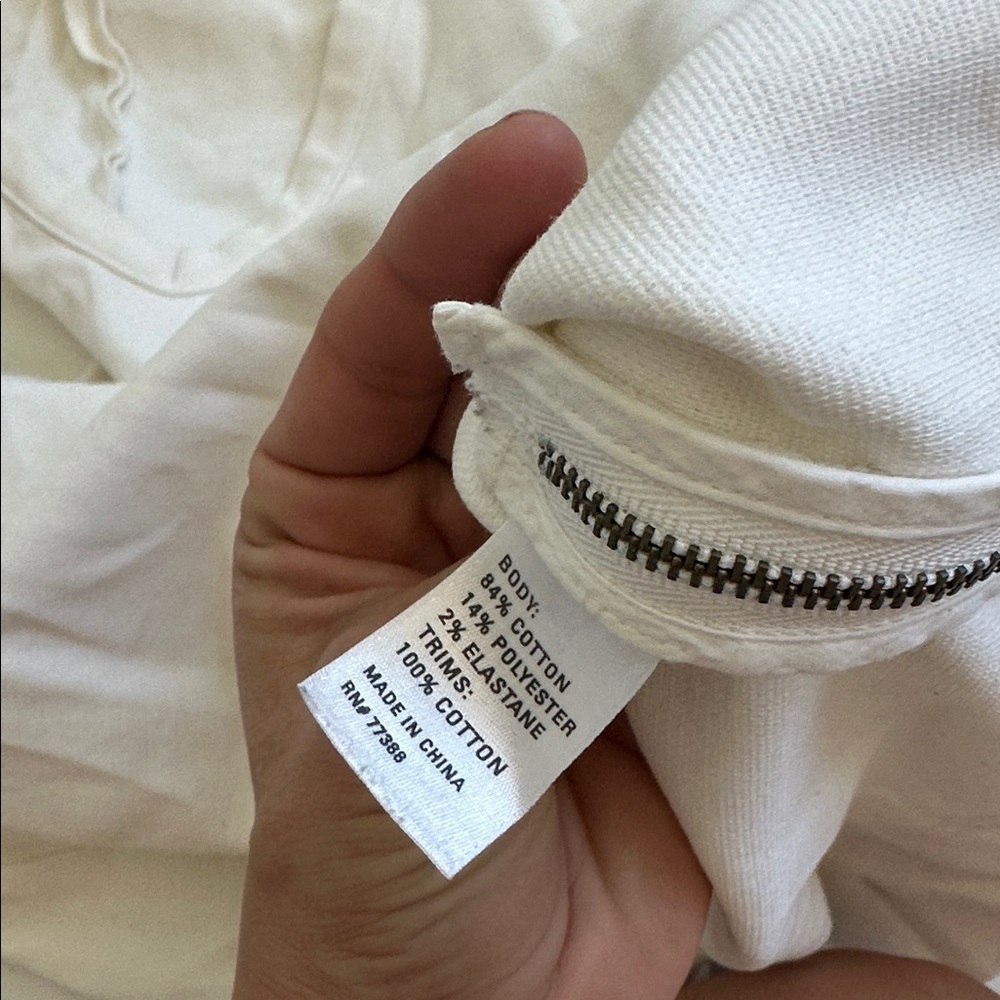 Madewell Off-White V-Neck Top M women’s - Picture 4 of 5